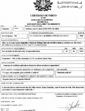 Certidão de óbito PT